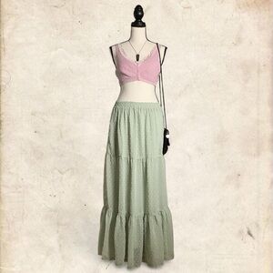 Mint Green Maxi Skirt